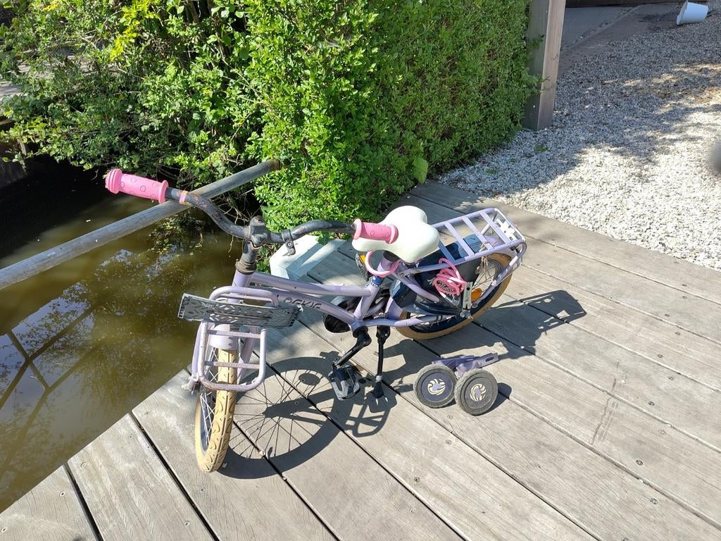 Meisjes fiets, opknappertje 16 inch wielen, Fietsen en Brommers, Fietsen | Vouwfietsen, Gebruikt, 16 tot 18 inch, Ophalen