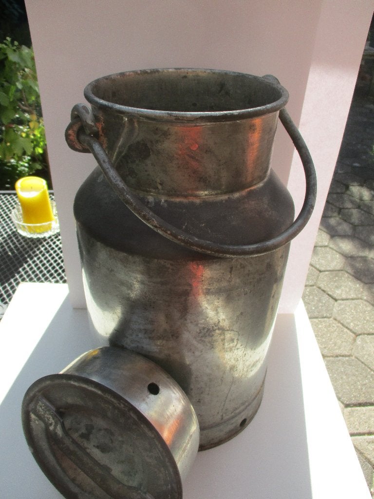 Antieke melkbus met origineel deksel, 40 cm hoog, Ophalen of Verzenden