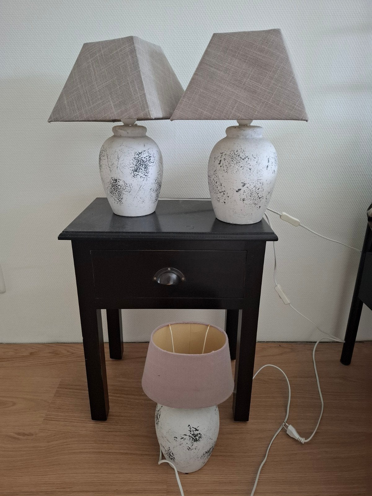 3 schemer lampjes, Huis en Inrichting, Ophalen, Gebruikt, Inclusief lichtbron, Landelijk