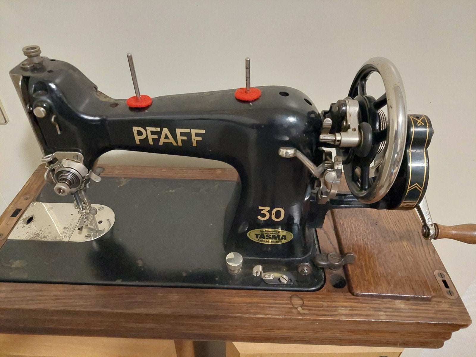Antieke PFAFF 30 Naaimachine met Handwiel, Ophalen of Verzenden