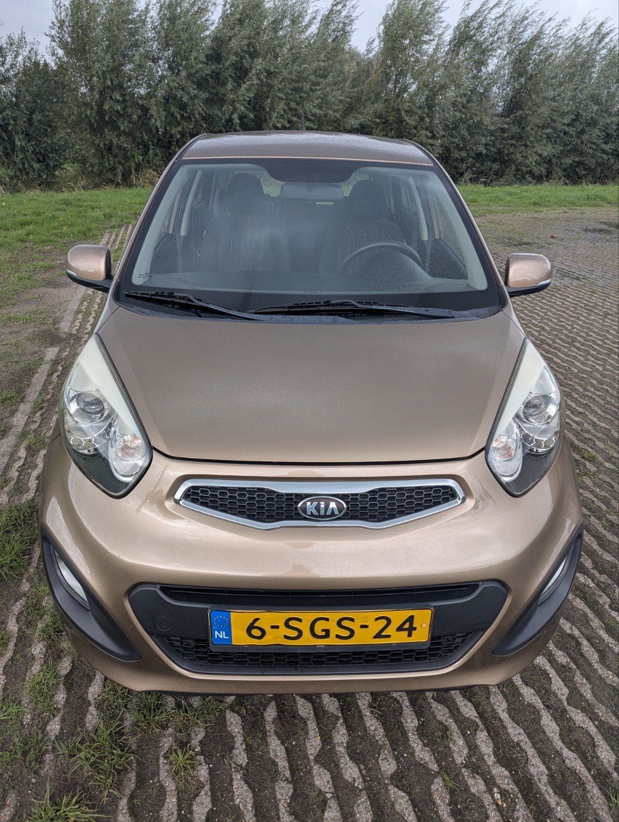 Kia Picanto 2013, eerste eigenaar, 75000 km, Voorwielaandrijving, Bruin, 400 kg, Origineel Nederlands
