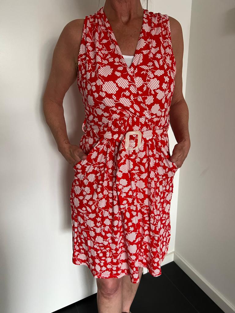 Nieuw RiverWoods rode zomerjurk yersey mt 40, Maat 38/40 (M), Nieuw, Ophalen of Verzenden, Rood