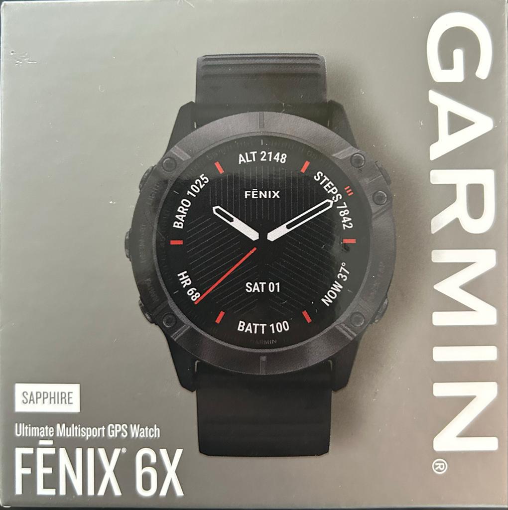 Garmin Fenix 6X Sapphire Multisport GPS Horloge, Sieraden, Tassen en Uiterlijk, Sporthorloges, Gebruikt, Android, Zwart, Afstand