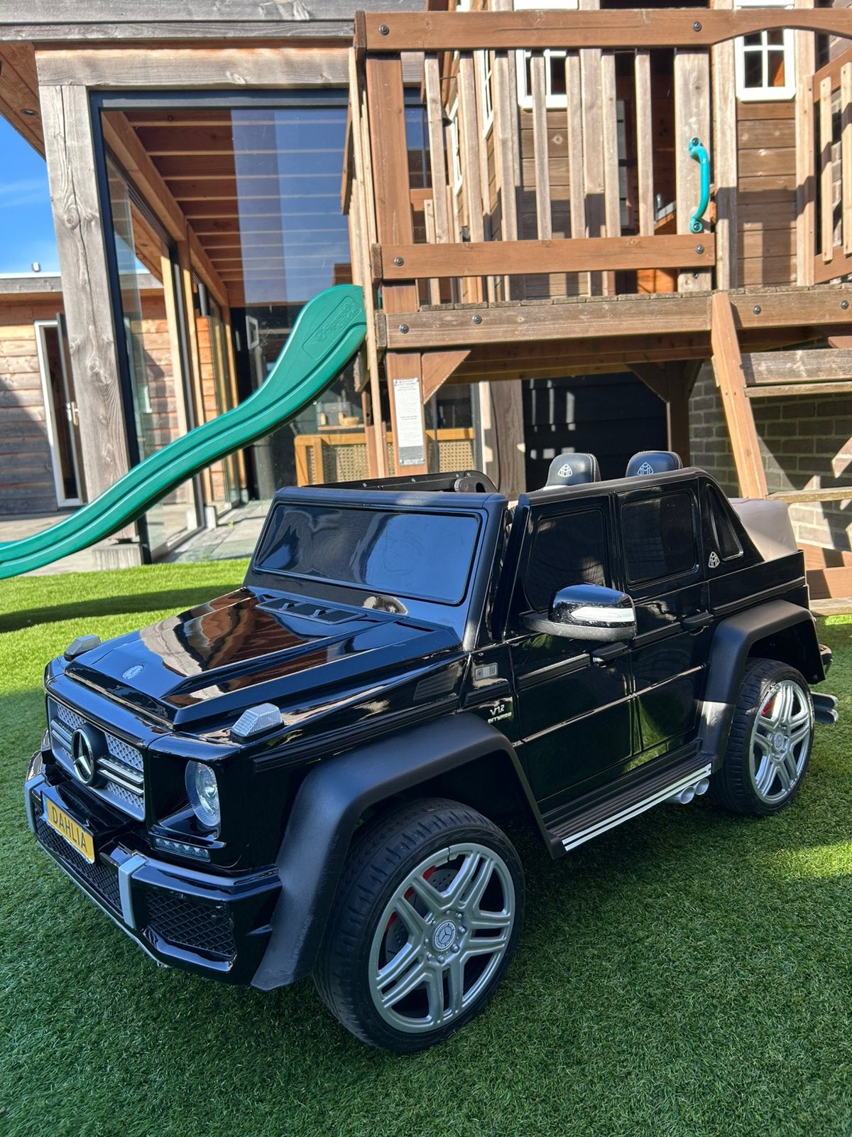 Elektrische kinderauto Mercedes-Benz G650 Maybach zwart, Ophalen of Verzenden, Zo goed als nieuw