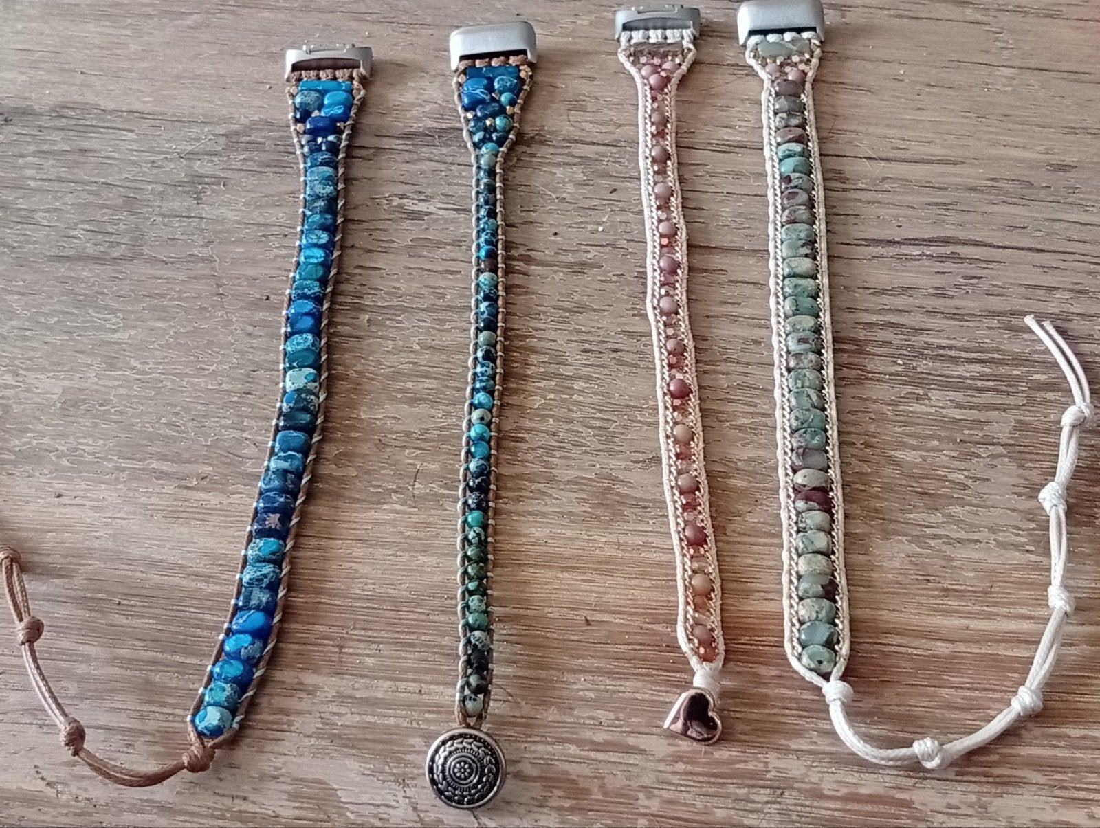 Bohemian dubbele wikkel fitbit charge 5 bandjes, Nieuw, Ophalen of Verzenden, Fitbit, Android