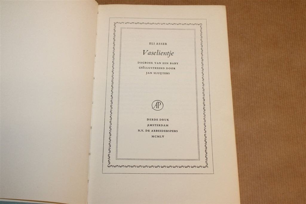 Vaselientje — Dagboek van een Baby, Eli Asser Vintage 1955, Boeken, Ophalen of Verzenden, Gelezen