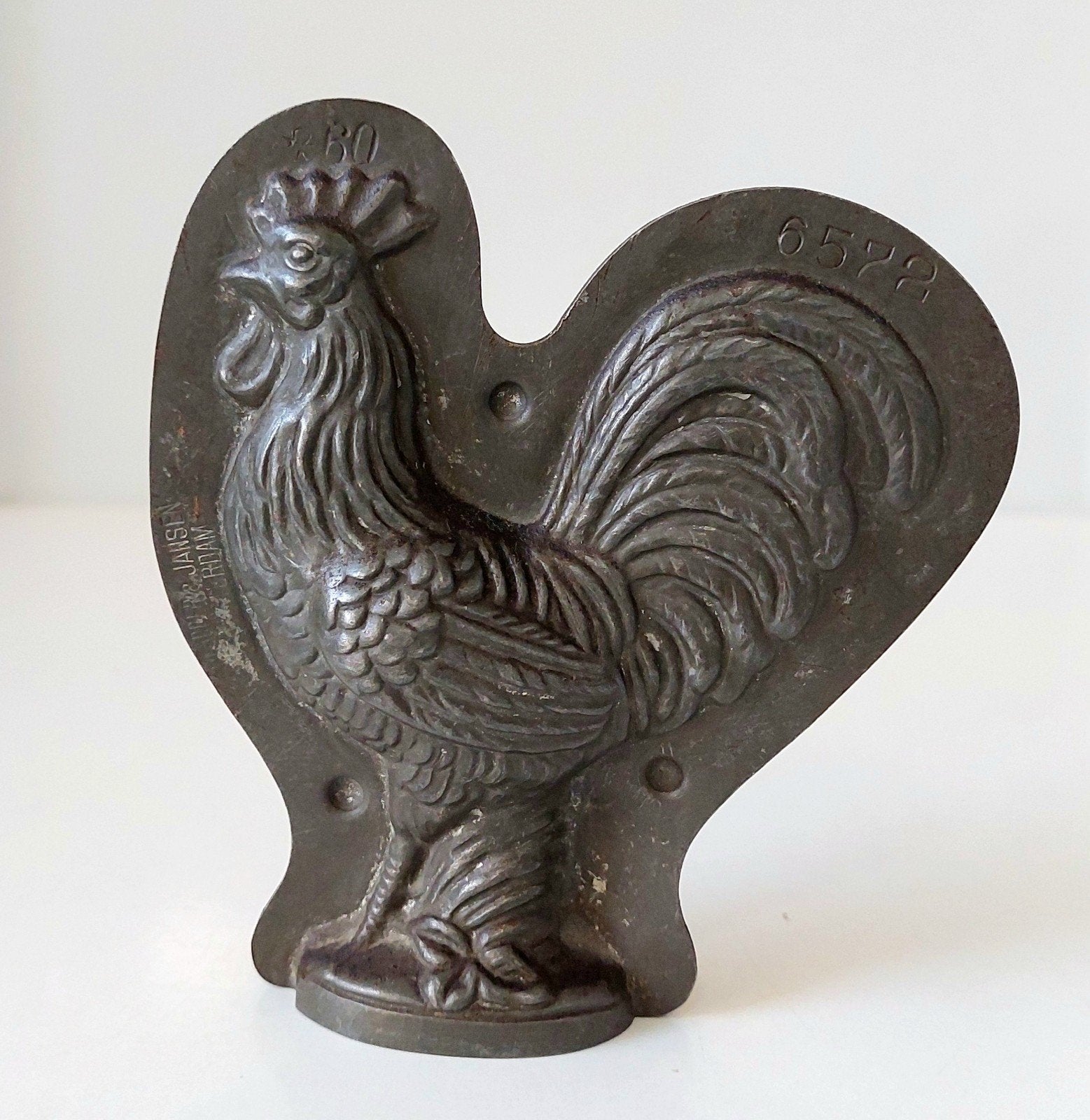 Antieke Chocoladevorm Anton Reiche Haan Chocolade Vorm, Antiek en Kunst, Ophalen of Verzenden