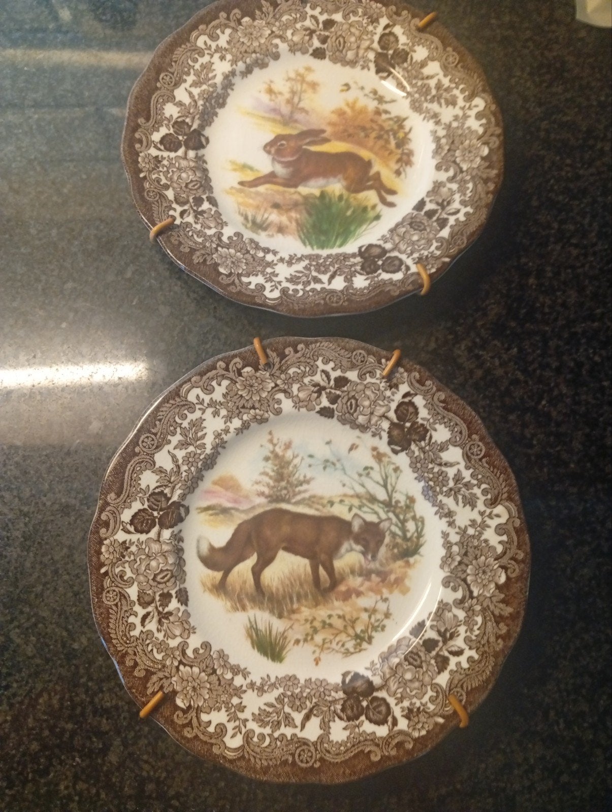 ** Palissy Royal Worcester Game Series borden (vos en haas), Ophalen of Verzenden