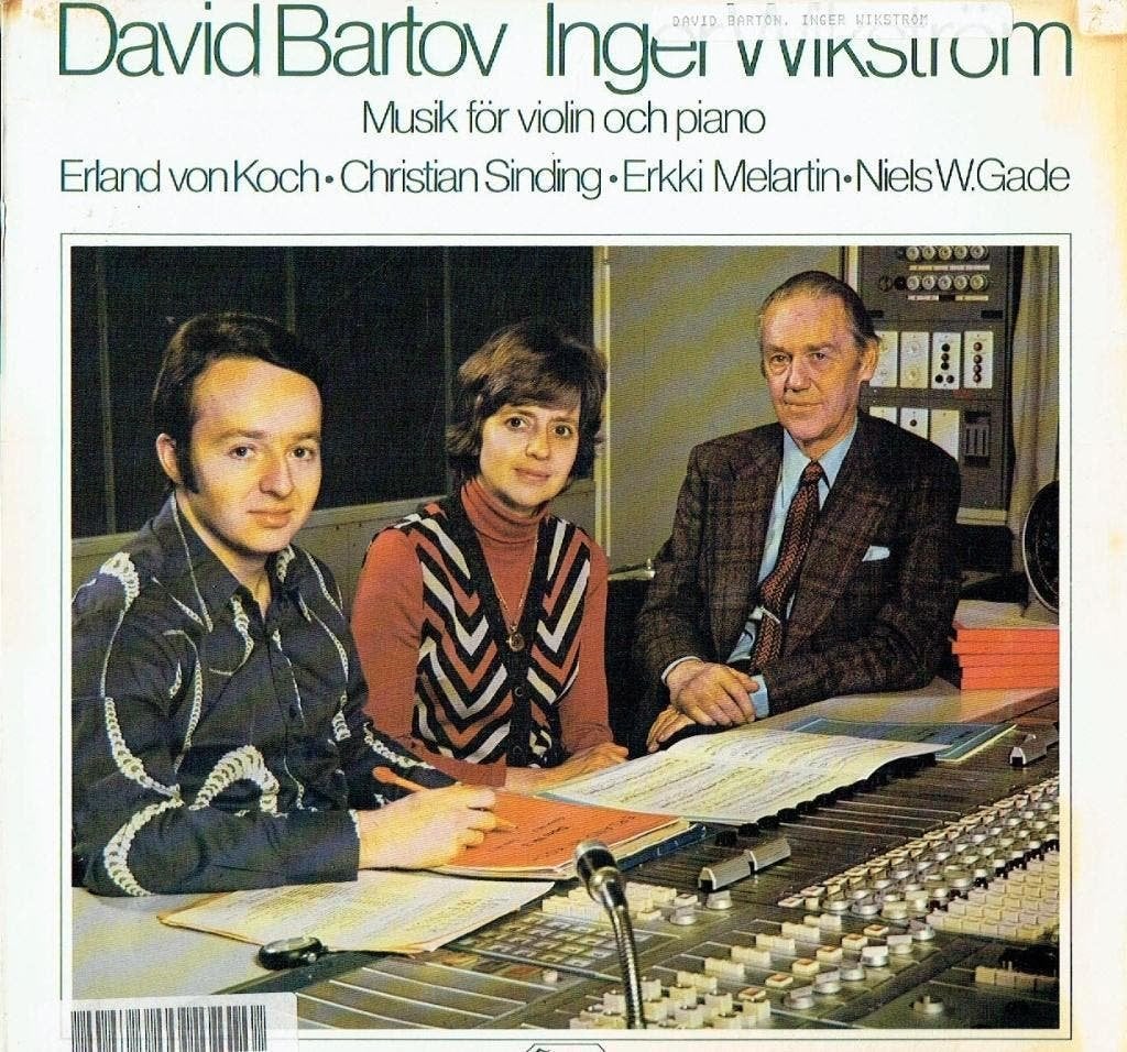 David Bartov, Inger Wikström – Musik För Violin Och Piano, Kamermuziek, Verzenden, Zo goed als nieuw, 12 inch