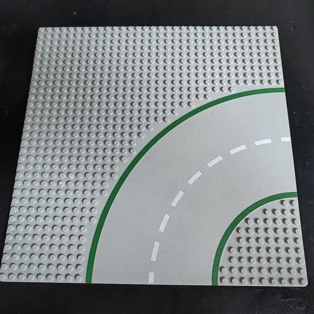 LEGO Grondplaat Weg 32x32 Bocht (609p01) - Lichte Sporen, Gebruikt, Overige thema's, Lego, Ophalen of Verzenden