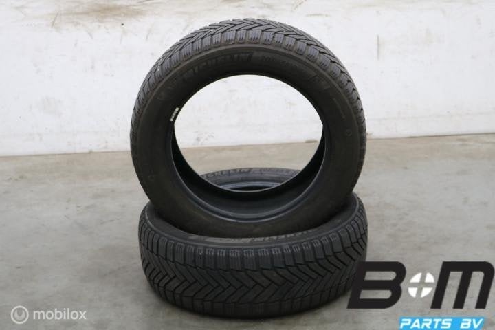 2 x 2055516 91H Michelin Alpin 6 met 5mm 205 55 16, Gebruikt, 16 inch