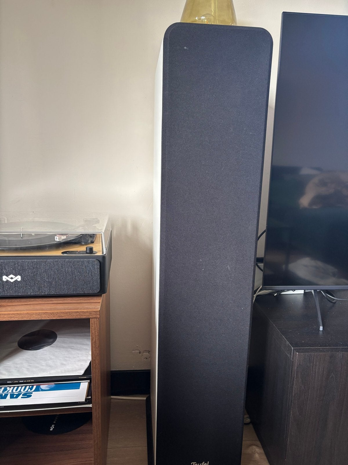 Teufel Ultima 40 (Wit) speakerset evt. met SONY STR-DH190, Gebruikt, Speakerset, Basreflex, Ophalen