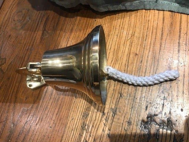 mooie koperen scheepsbel met wandsteun, Ophalen of Verzenden