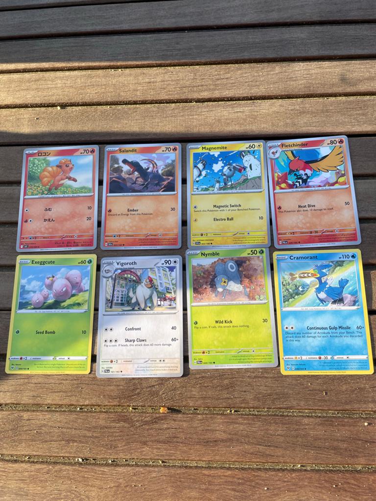 Pokémon Kaarten Set - 8 Diverse Kaarten, Ophalen, Gebruikt, Meerdere kaarten
