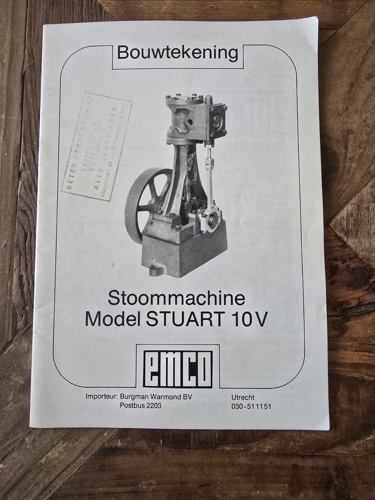 Stuart 10V stoommachine bouwtekening boekje – EMCO, Ophalen of Verzenden, Gelezen