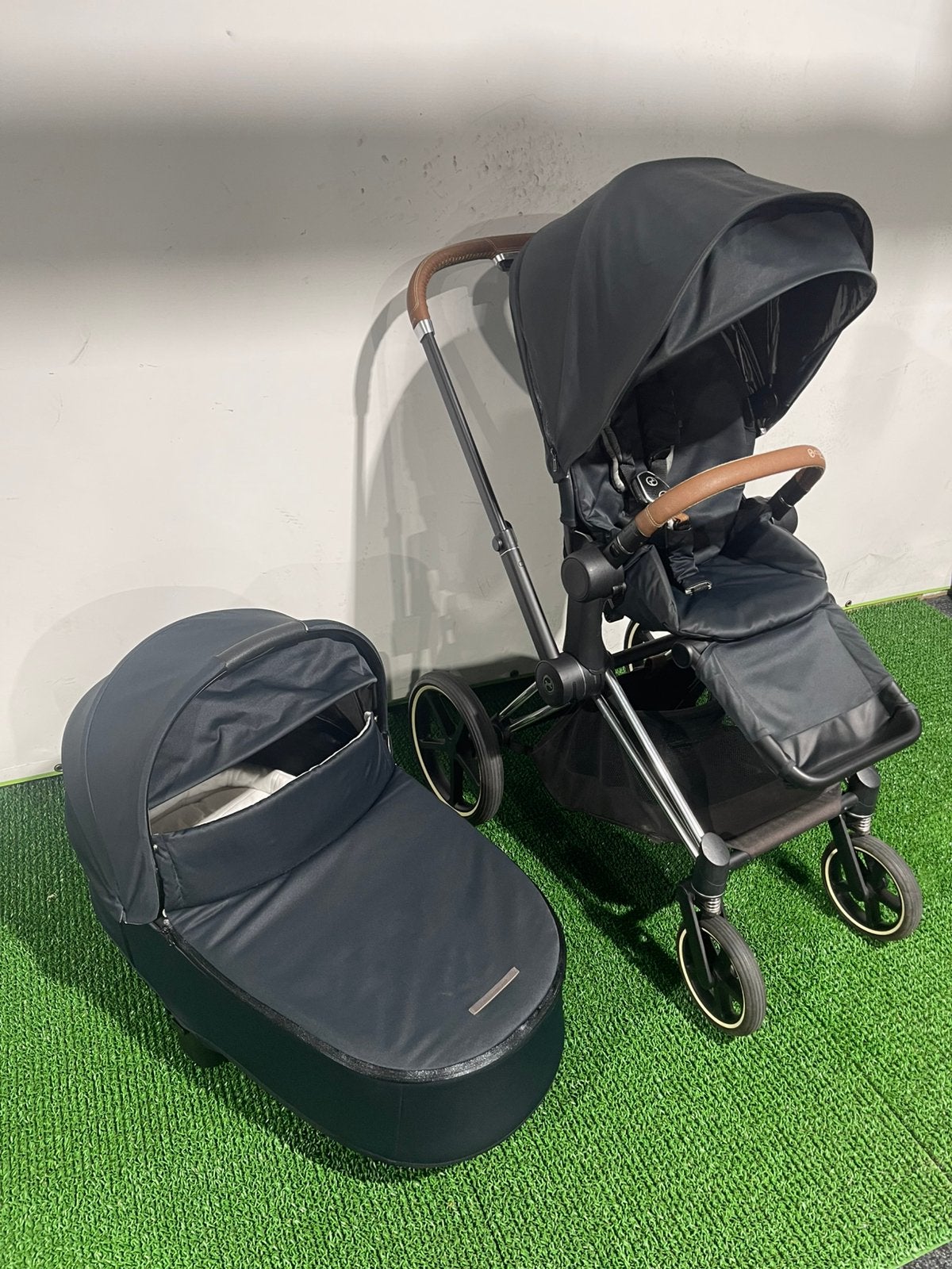 Cybex priam platinum kinderwagen - chrome/navy - 2 in 1, Ophalen, Zo goed als nieuw, Overige merken