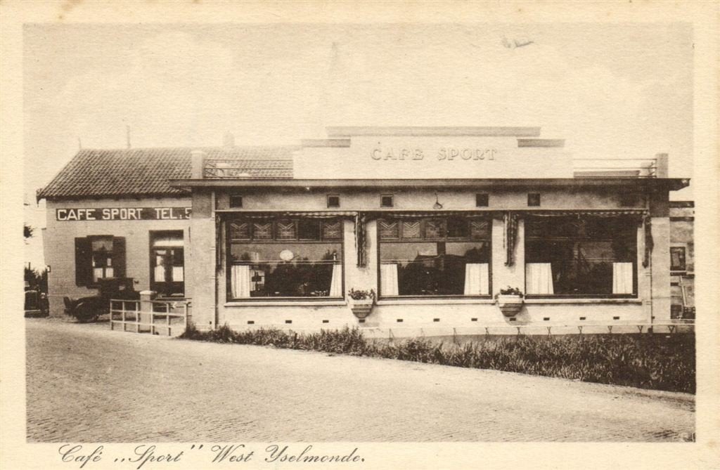Cafe Sport West IJselmonde. - beschreven, Verzenden, 1940 tot 1960, Ongelopen, Zuid-Holland