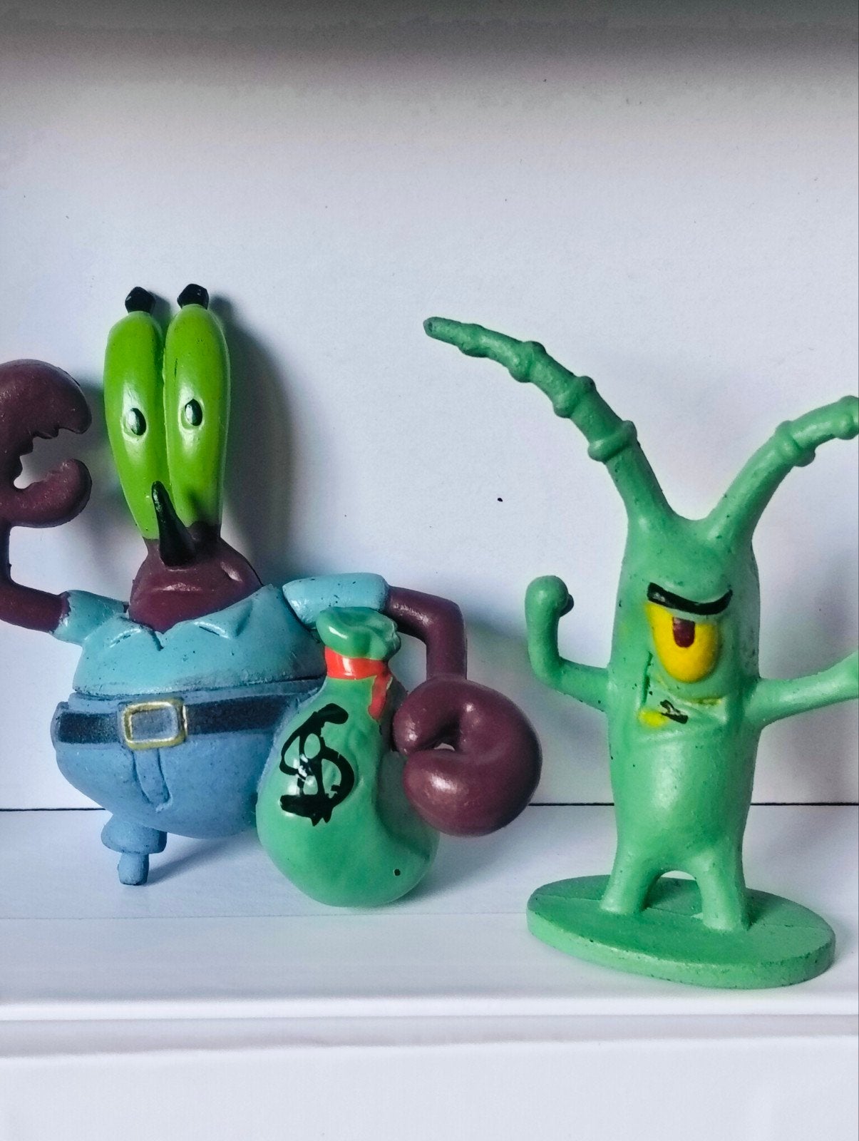 SpongeBob figuren Plankton - Meneer Krabs, Ophalen of Verzenden, Gebruikt