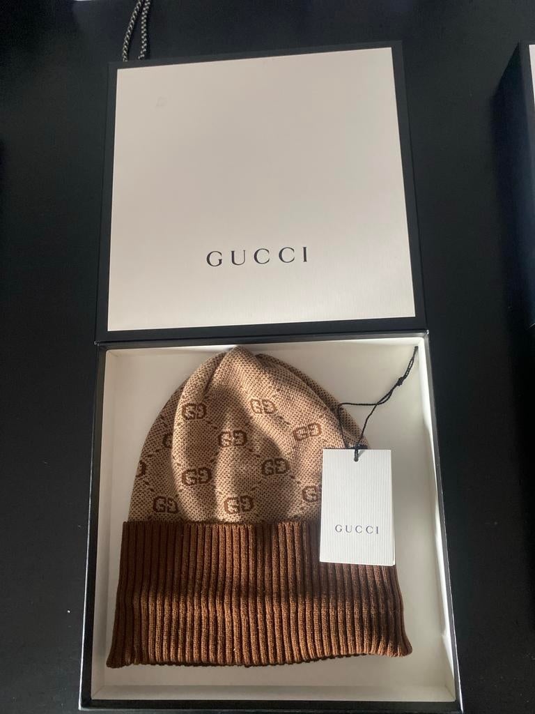 Gucci GG Jacquard Wollen Muts - Nieuw met label, Ophalen of Verzenden, Nieuw, One size fits all, Pet