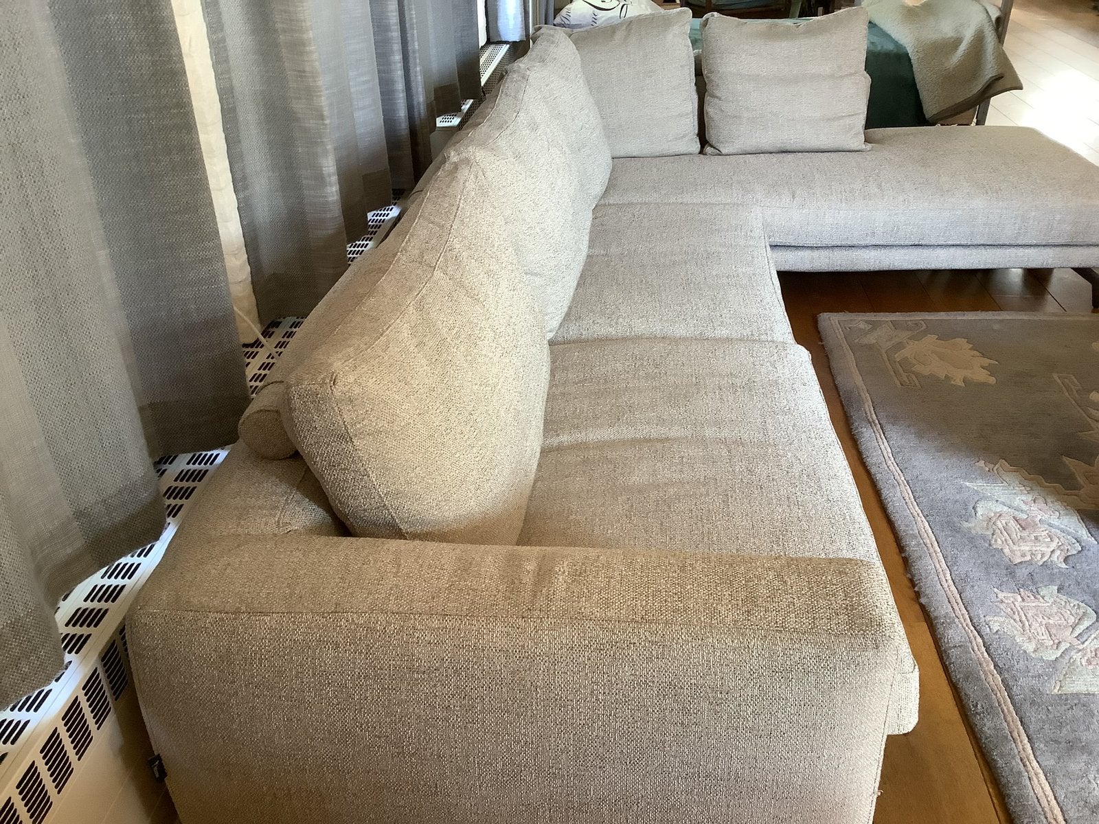 Hoekbank in twee delen van italiaans designermerk Marac, Ophalen, 300 cm of meer, 75 tot 100 cm, Zo goed als nieuw