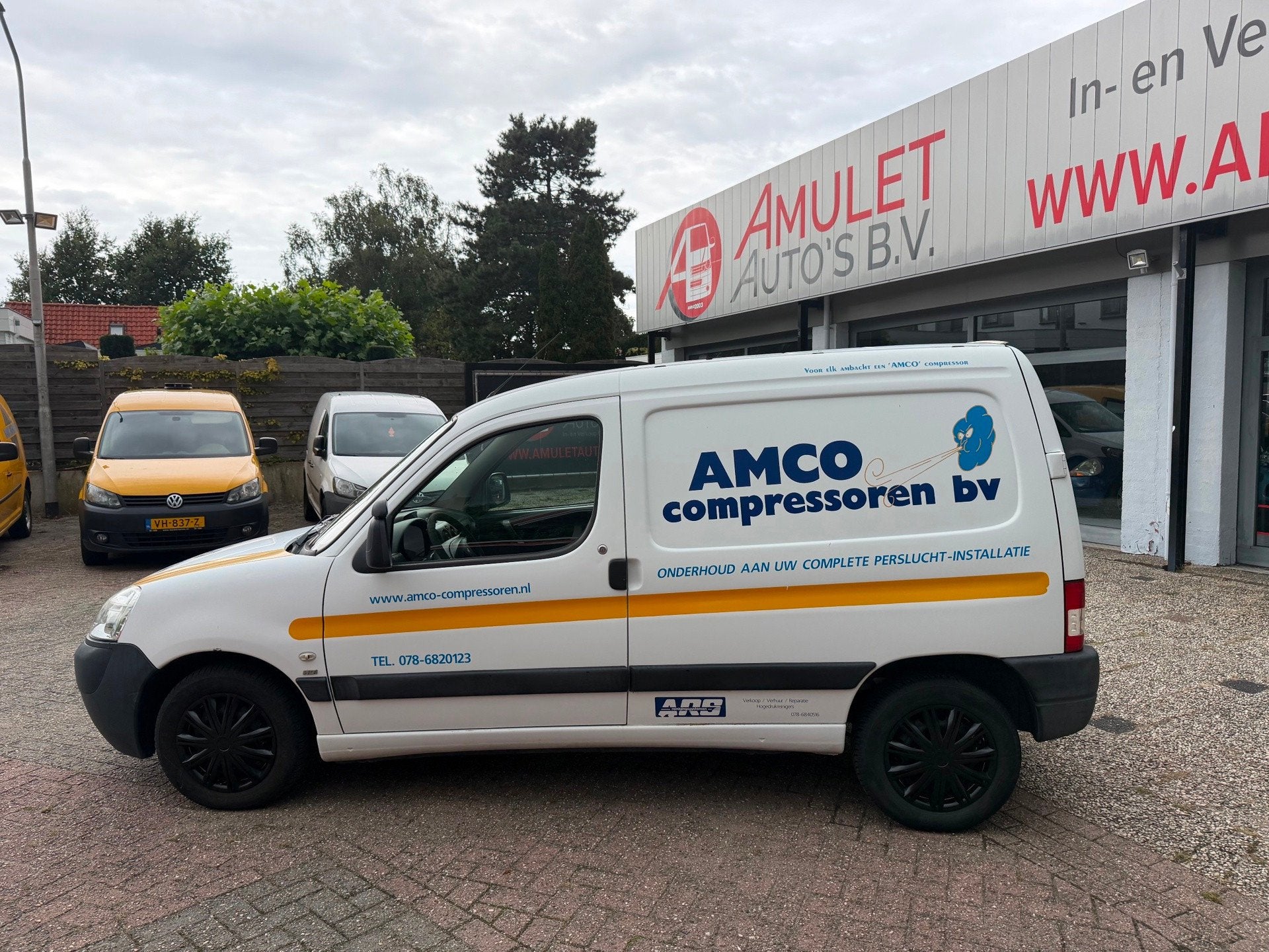 Peugeot Partner 190C,1.6HDi,E4,55kw,Airco,6-2008, Auto's, Bestelauto's, Voorwielaandrijving, Stof, Gebruikt, Zwart
