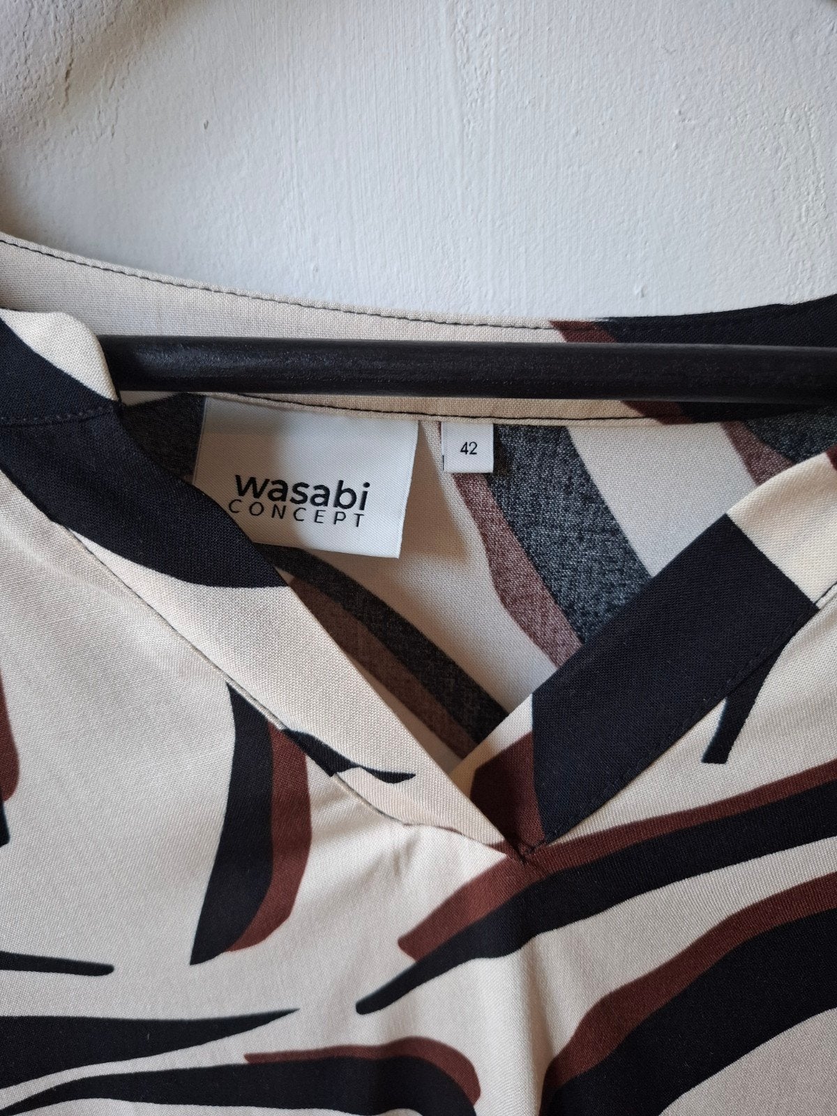 Wasabi Viscose Blouse met Zebraprint - Maat 42, Wasabi Concept, Meerkleurig, Maat 42/44 (L), Onbekend