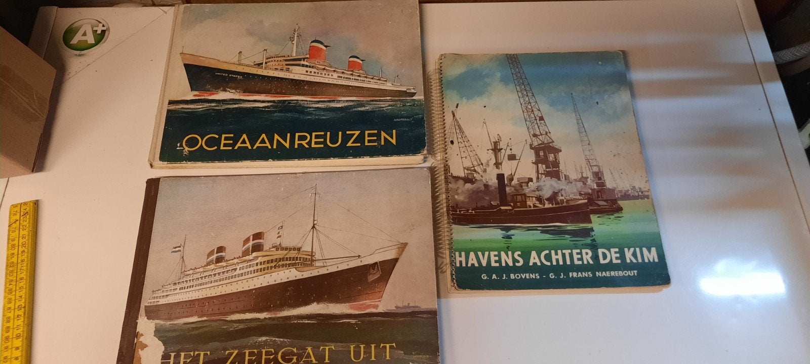 Het zeegat uit, Oceaanreuzen & Havens achter de kim, Ophalen of Verzenden, Gebruikt, Kaart, Foto of Prent