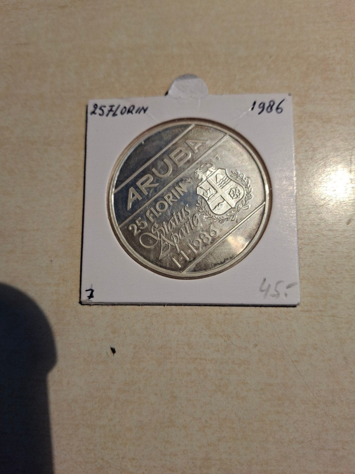 Aruba 25 Florin 1986 Beatrix - Status Aparte, Ophalen of Verzenden, Overige landen, Losse munt