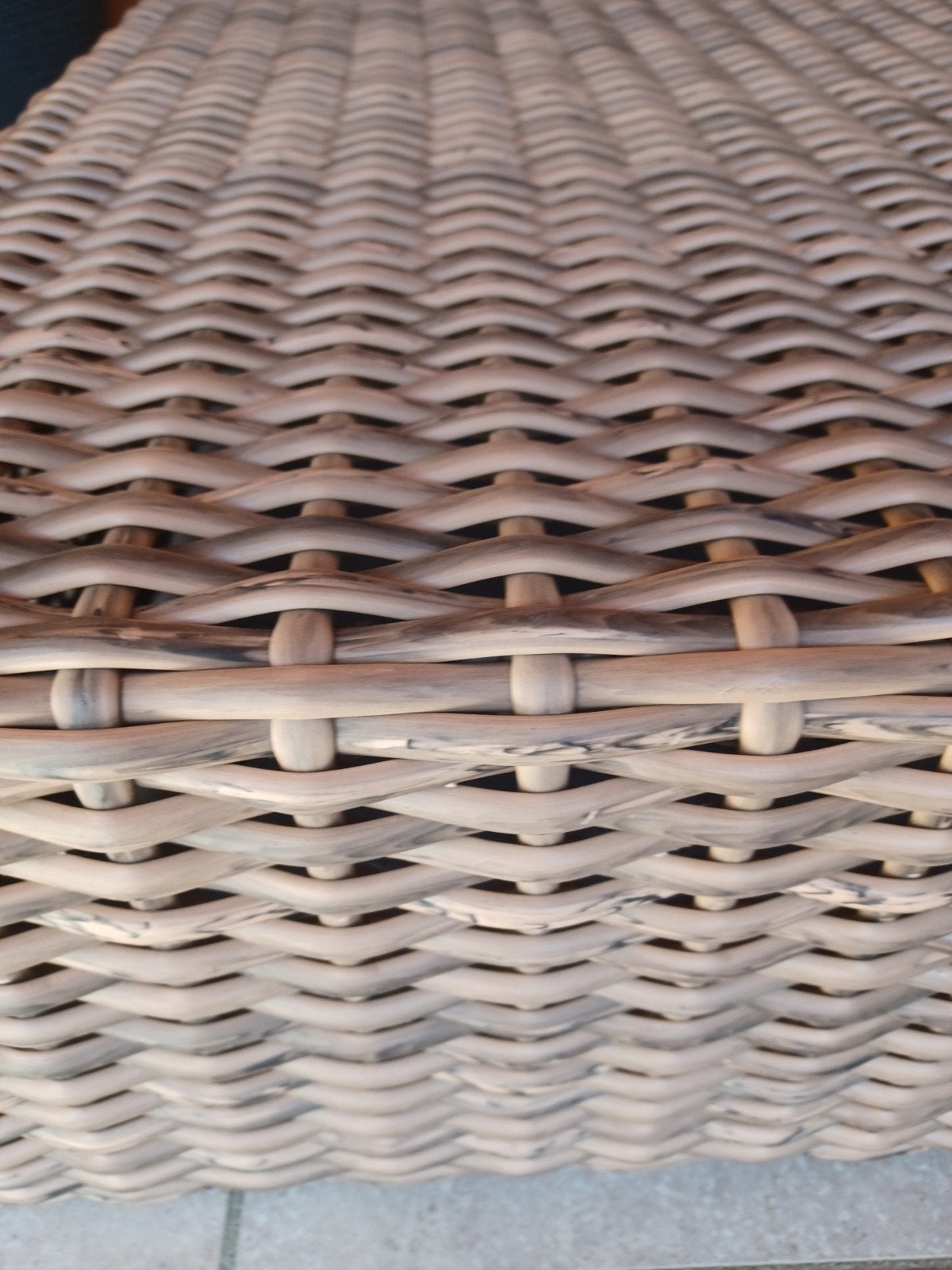 Celeste Outdoor Wicker Hocker/Voetenbank 98x98x33 cm, Ophalen, Zo goed als nieuw, Vierkant, Wicker