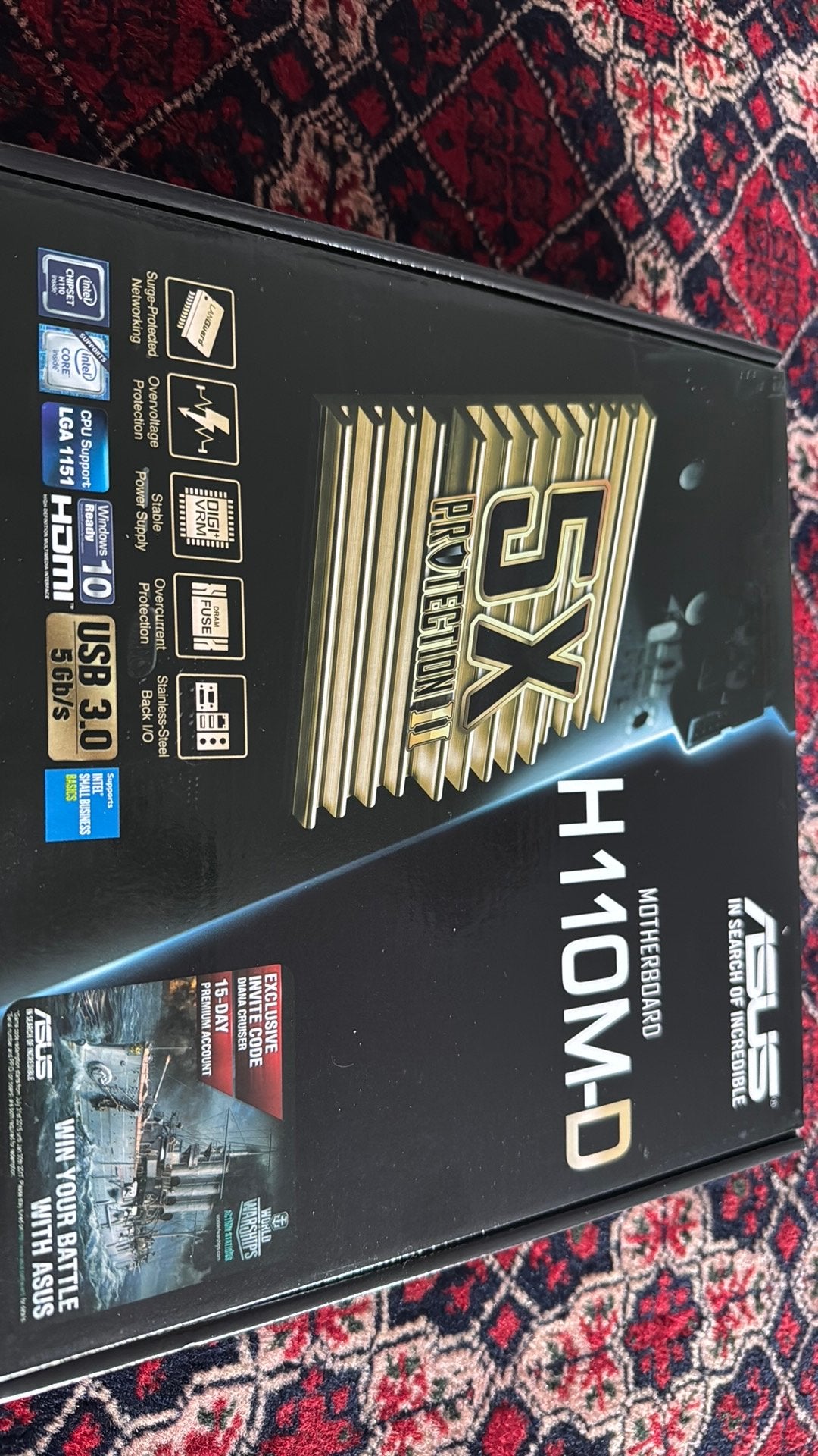 “ASUS H110M-D LGA1151 DDR4 moederbord + originele doos”, Computers en Software, Moederborden, Ophalen of Verzenden, Nieuw, Intel
