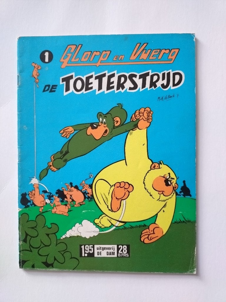 GLORP EN VWERG 1 - De toeterstrijd, Gelezen, Eén stripboek, John Bakker, Ophalen of Verzenden