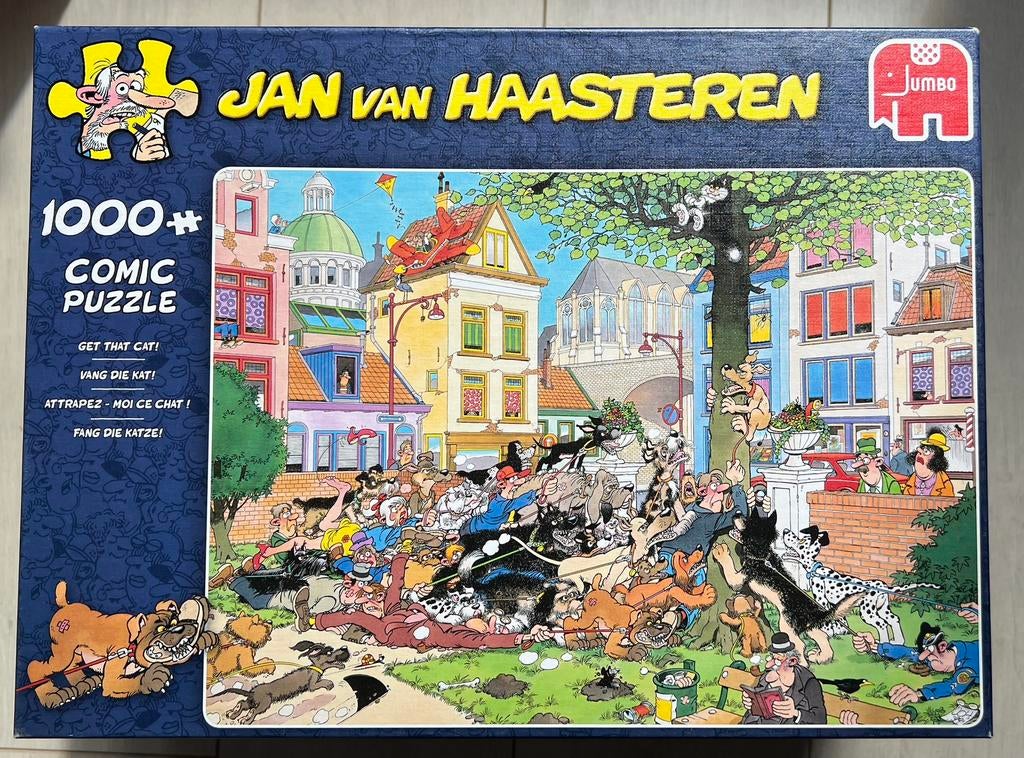 Jan van Haasteren 1000 stukjes Vang die Kat!, Ophalen of Verzenden, 500 t/m 1500 stukjes, Zo goed als nieuw