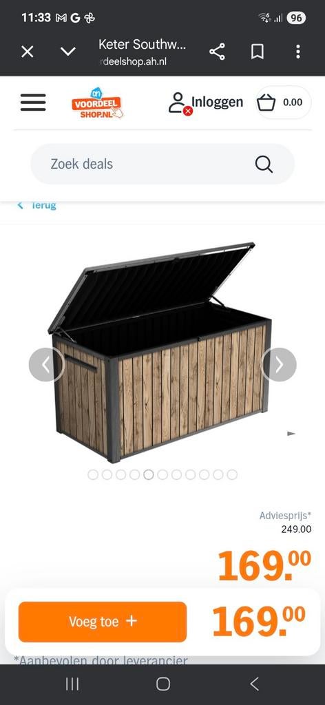 Keter Deck Box 170G - Opbergbox zonder bodem, Tuin en Terras, Bergingen en Tuinkasten, Ophalen of Verzenden, Kunststof, Overige typen