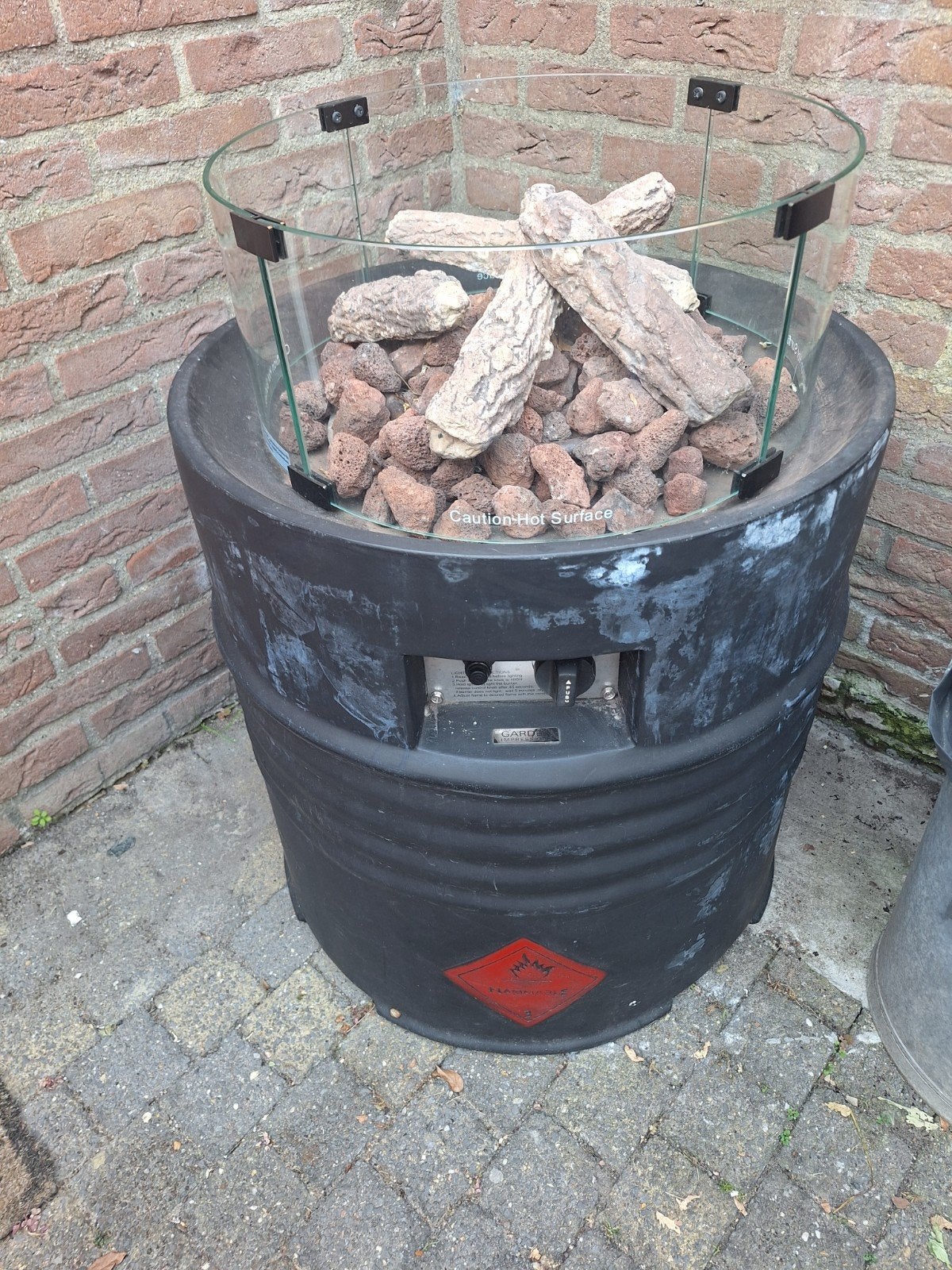 Cozy Living Vuurton met glazen ombouw, Ophalen, Gebruikt