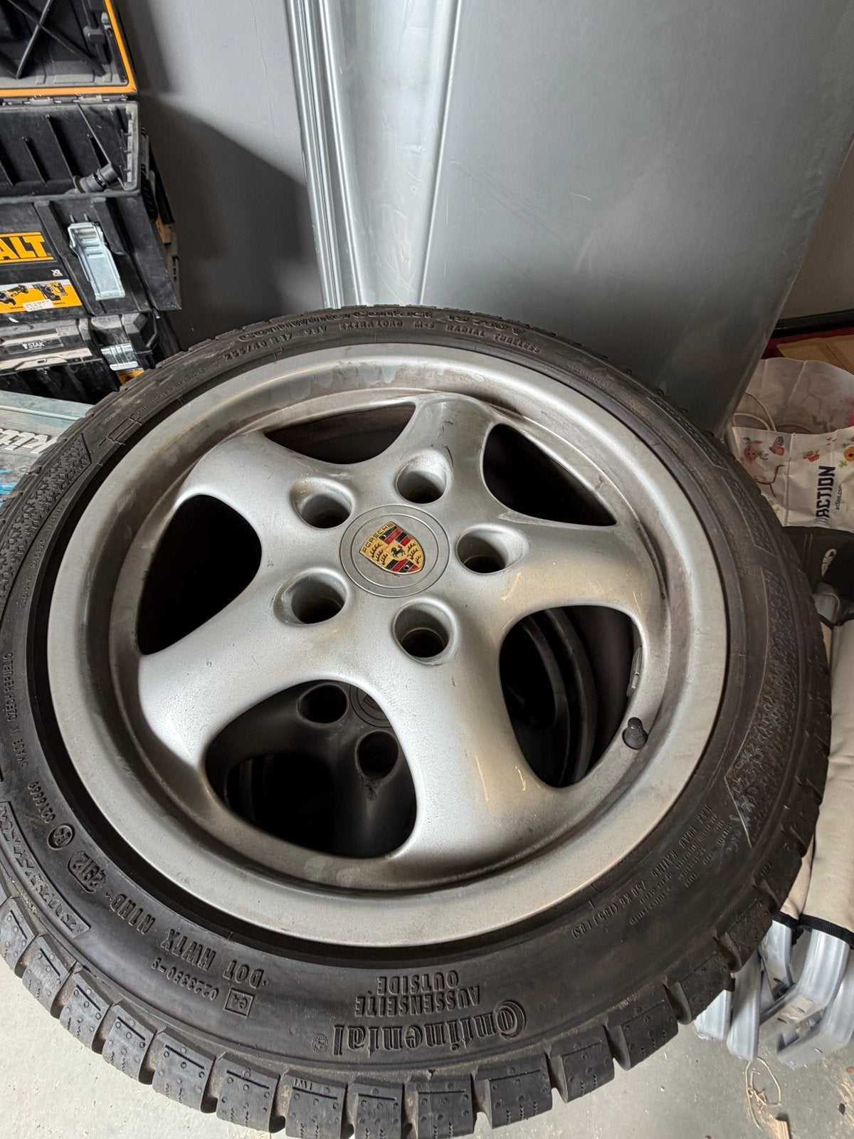 Porsche 911 964 Velgen 17 inch Breedset, Gebruikt, 255 mm, Banden en Velgen, 17 inch