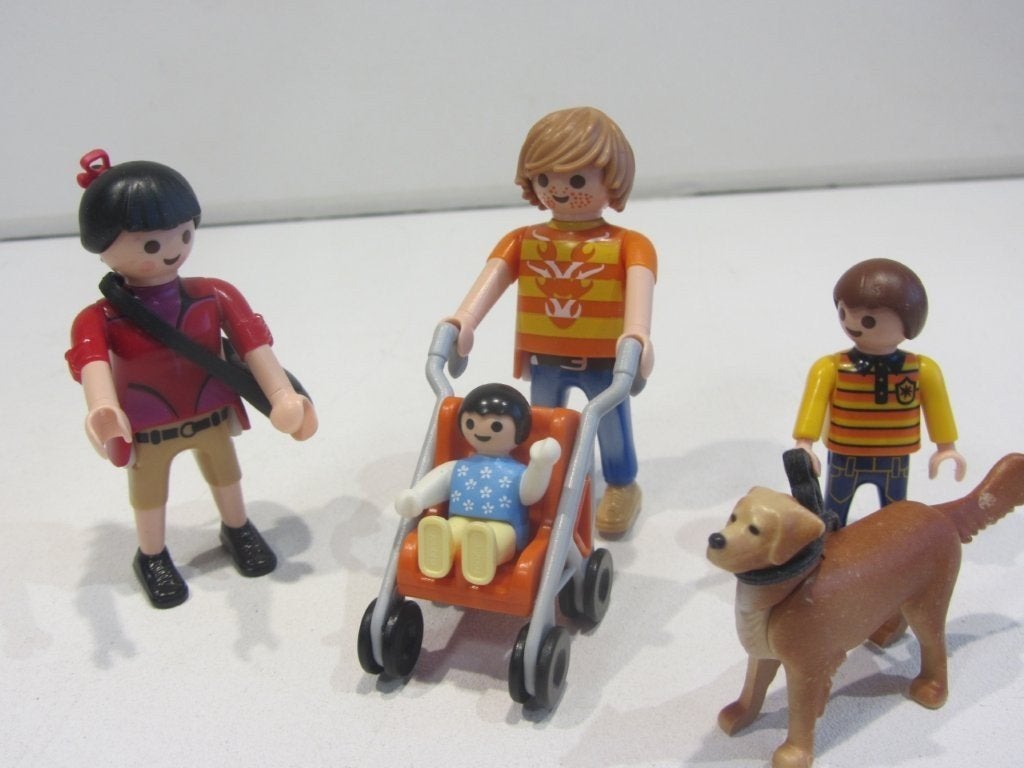 playmobil gezinswandeling met buggy kinderwagen  en hond, Ophalen of Verzenden, Gebruikt, Losse onderdelen