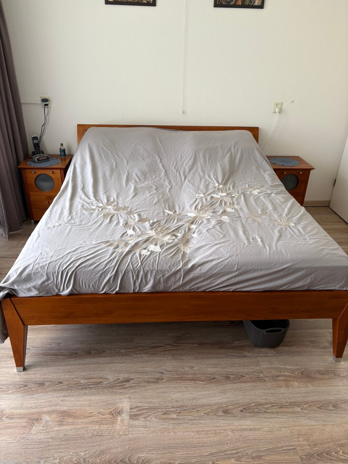 ZACK design slaapkamer set tweepersoonsbed commode  kastje, Ophalen, Bruin, Tweepersoons, Zo goed als nieuw