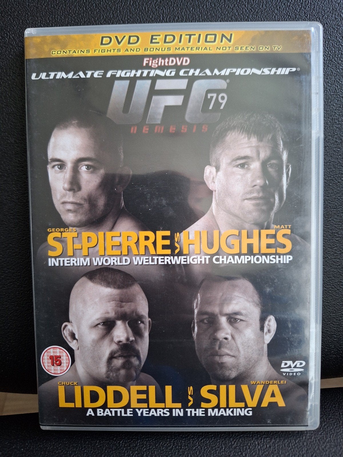 UFC 79 Nemesis DVD - St-Pierre vs Hughes, Liddell vs Silva, Alle leeftijden, Engels, Inclusief doosje, Ophalen of Verzenden