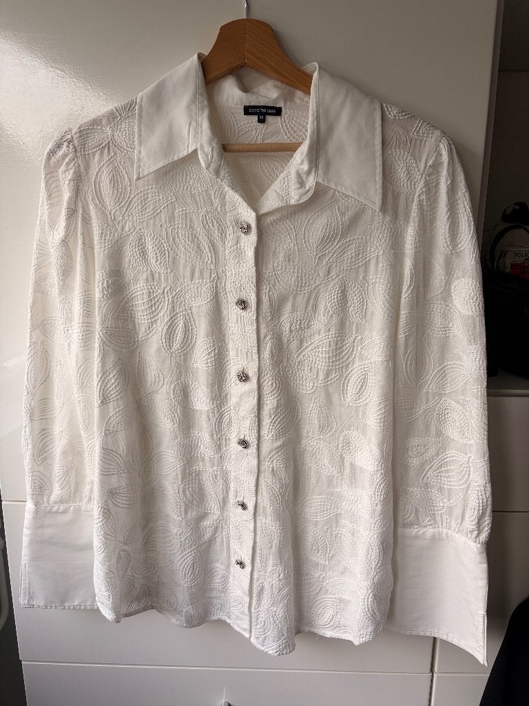 Caroline Biss witte blouse maat 38, Maat 38/40 (M), Wit, Ophalen of Verzenden, Zo goed als nieuw