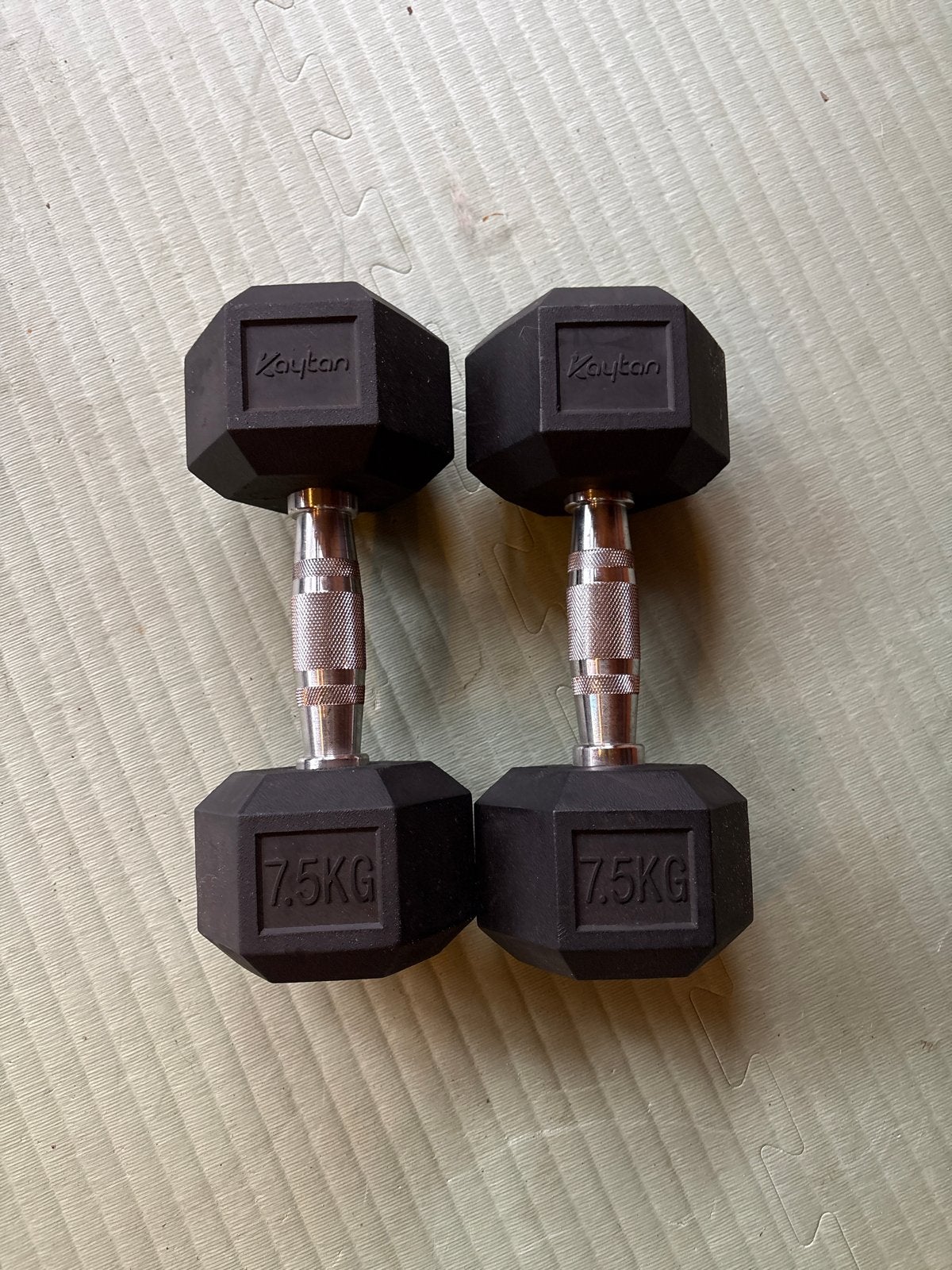Hexa Dumbbells 7,5 KG - Kaytan, Sport en Fitness, Ophalen, Zo goed als nieuw, Armen, Dumbbell