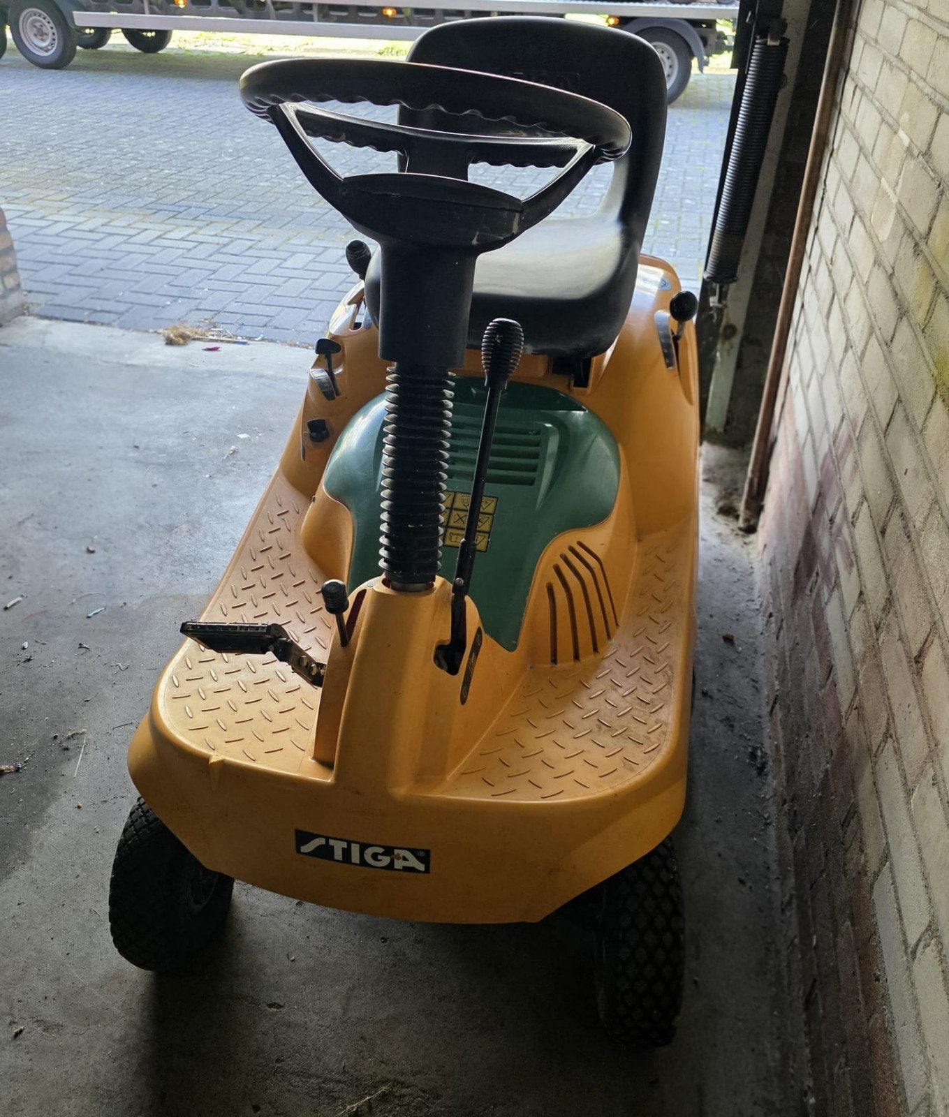 Zitmaaier Stiga ELV 63, Tuin en Terras, Ophalen, Gebruikt, Stiga zitmaaier