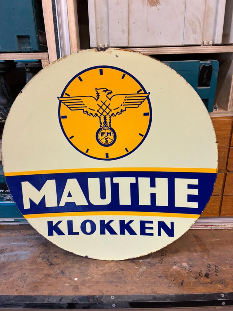 Emaille reclamebord emaillebord, Ophalen