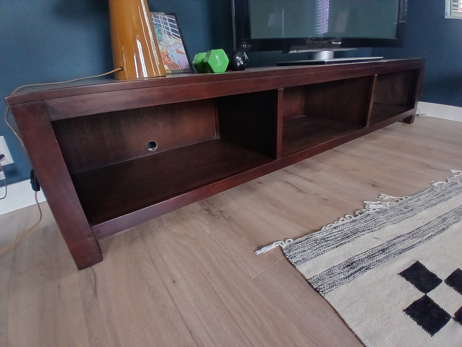 Houten TV Audio Meubel - 240x50 cm - Bommel Meubels, Ophalen, Gebruikt, 200 cm of meer, Minder dan 100 cm