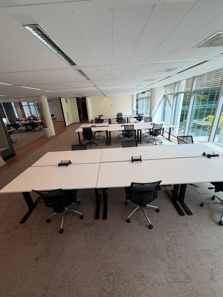 Partij bureaus 160x80 cm, Ophalen of Verzenden, In hoogte verstelbaar, Zo goed als nieuw