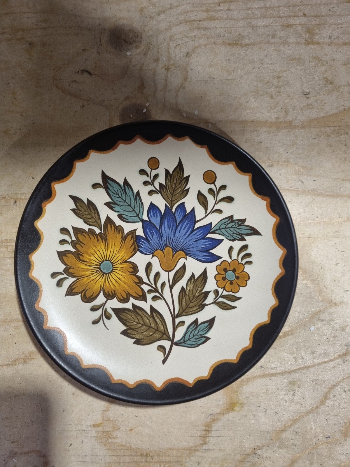 Flora Gouda Plateel Wandbordje - Handwerk Holland, Ophalen of Verzenden