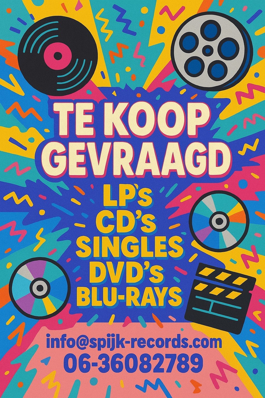 Gezocht: LP's, CD's, Singles, DVD's & Blu-rays, Ophalen, Gebruikt