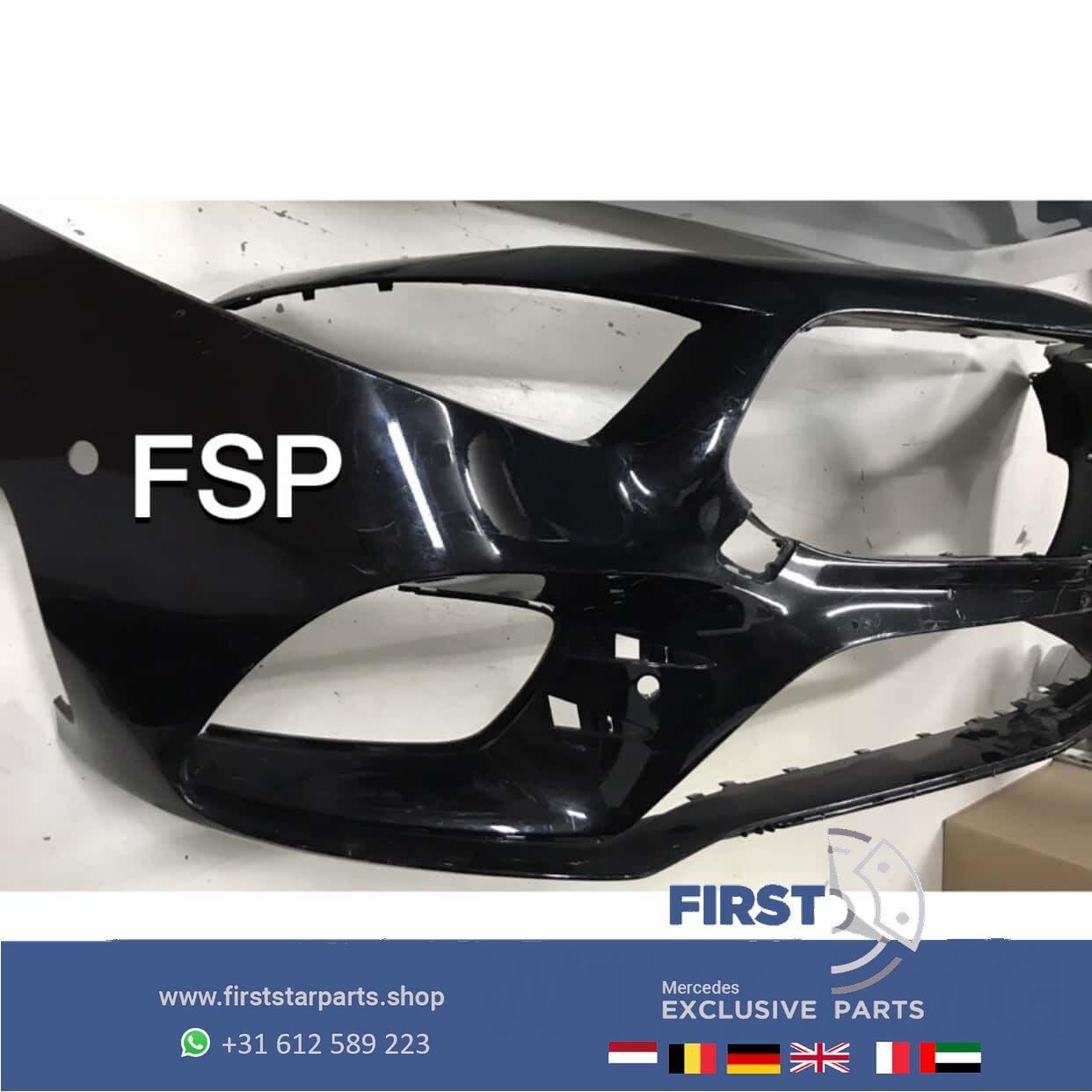W177 AMG VOORBUMPER A35 Mercedes A Klasse 2018-2021 ZWART OR, Gebruikt, -, Voor, Ophalen of Verzenden