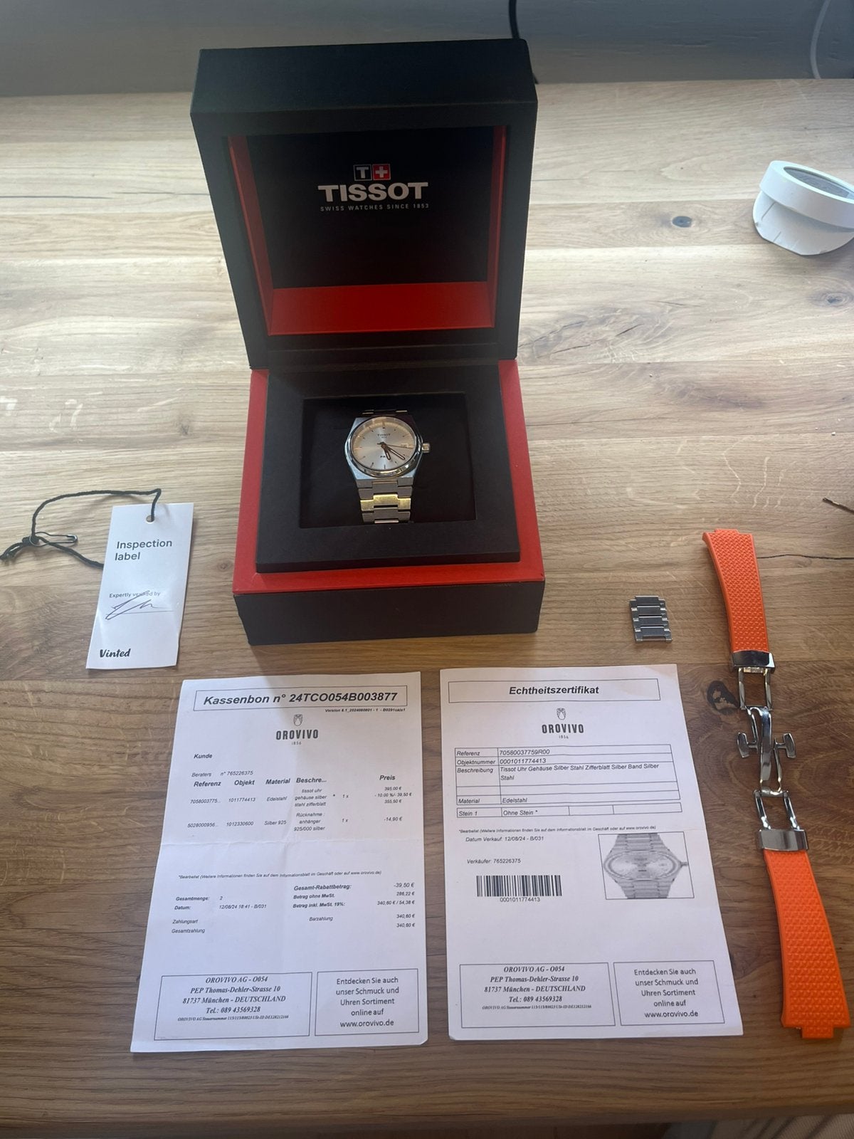 Tissot prx 35mm horloge, Overige merken, Staal, Staal, Polshorloge