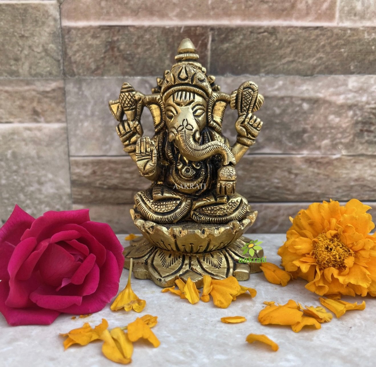Ganesha Brass statue, Ophalen of Verzenden, Nieuw