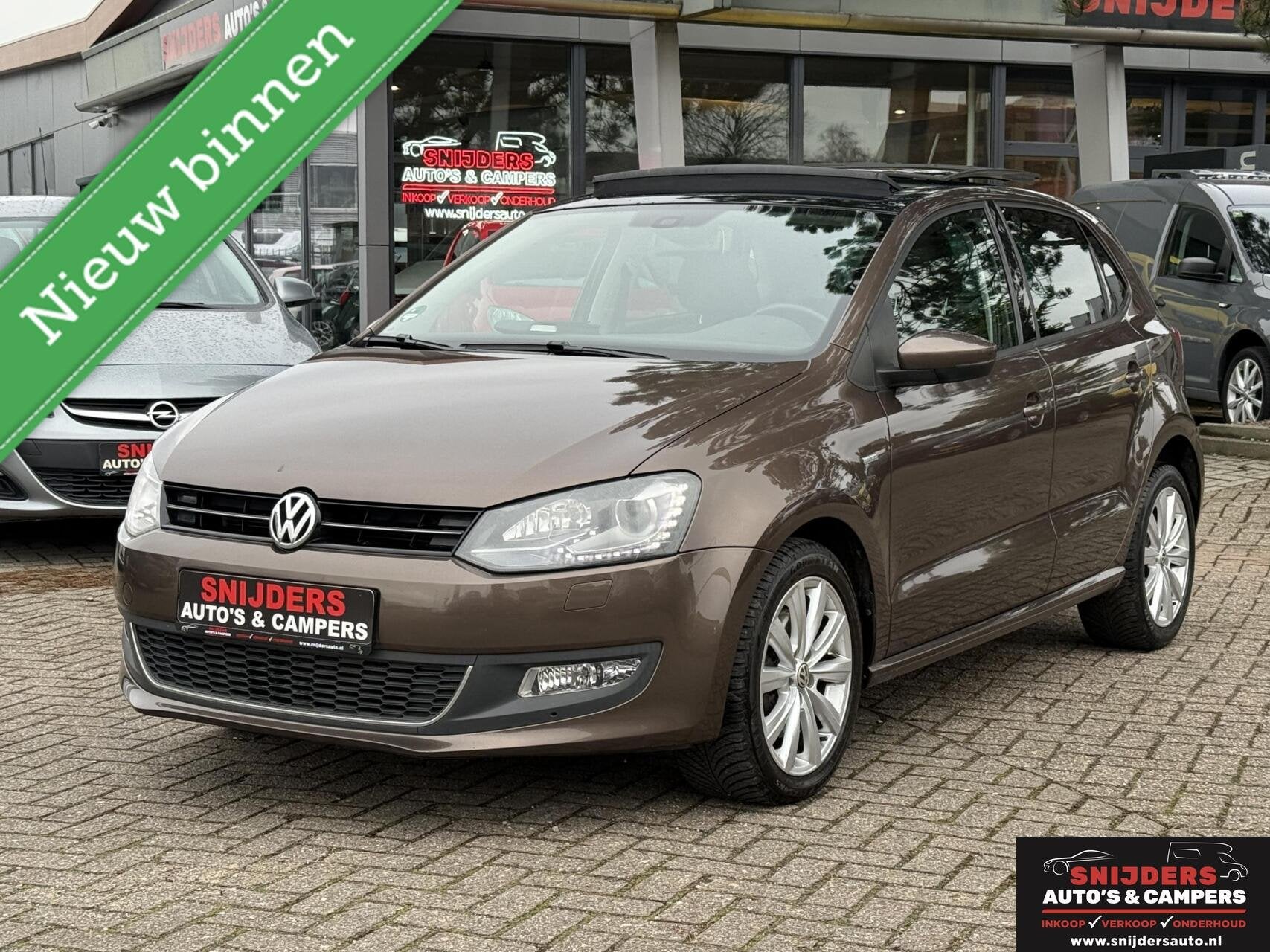 Volkswagen Polo 1.2 TSI Highline Life Edition panoramadak, Auto's, Stof, Gebruikt, Zwart, 4 cilinders